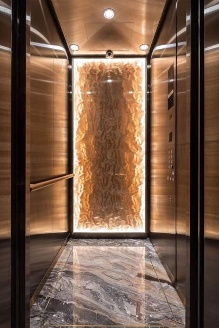 کابین استیل شامپاینی آسانسور